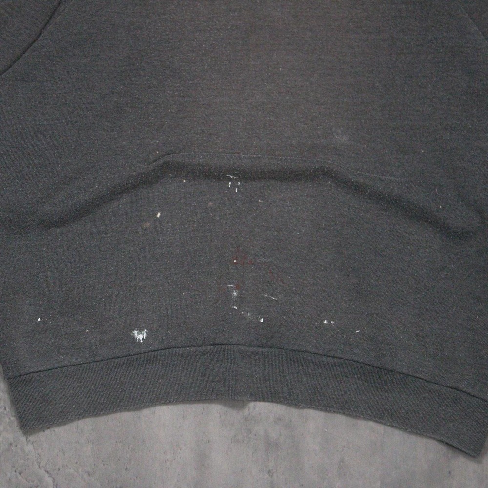 Vintage VTG 1990s 90s Faded Grey Crewneck Sweatshirt Blank Faded Grey - Picture 5 of 8